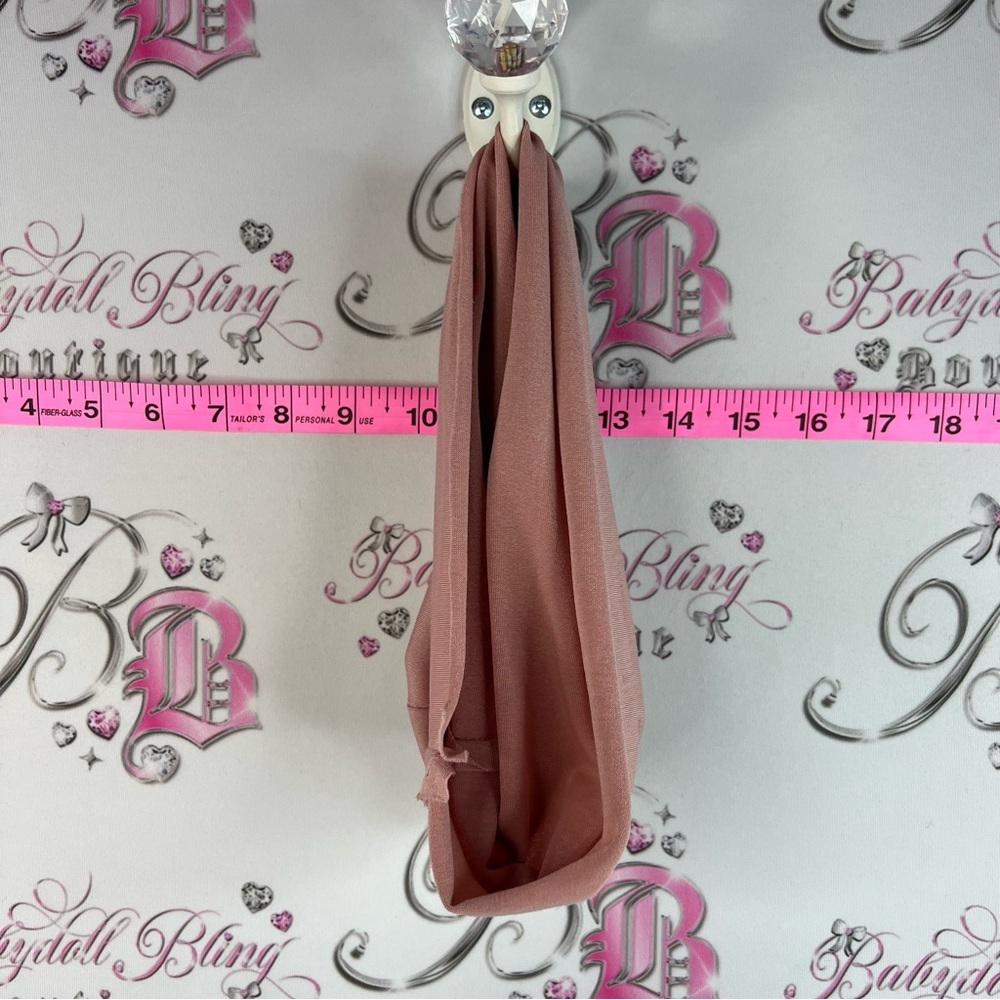 Headband large big circle style light pink stretch Mauve Dusty Rose Infinity